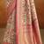 Women's cream tissue silk kalamkari saree with unstitched silk blouse piece