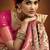 Women's cream tissue silk kalamkari saree with unstitched silk blouse piece