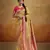 Women's yellow tissue silk blend kalamkari saree with unstitched silk blend blouse piece