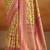 Women's yellow tissue silk kalamkari saree with unstitched silk blouse piece