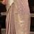 Women's pink satin banarasi silk saree with unstitched silk blouse piece