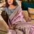 Women's baby pink handloom silk saree with unstitched silk blouse piece