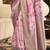 Women's baby pink handloom silk saree with unstitched silk blouse piece