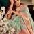 Women's sea green handloom silk saree with unstitched silk blouse piece