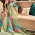 Women's mint handloom silk saree with unstitched silk blouse piece