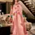 Women's onion handloom silk blend saree with unstitched silk blend blouse piece