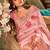 Women's onion handloom silk saree with unstitched silk blouse piece