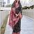 Women's black soft silk bandhani saree with unstitched silk blouse piece