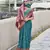Women's rama soft silk blend bandhani saree with unstitched silk blend blouse piece