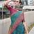 Women's rama soft silk bandhani saree with unstitched silk blouse piece