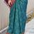 Women's rama soft silk bandhani saree with unstitched silk blouse piece