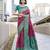 Women's wine soft silk bandhani saree with unstitched silk blouse piece