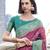 Women's wine soft silk bandhani saree with unstitched silk blouse piece