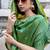 Women's neon soft silk bandhani saree with unstitched silk blouse piece
