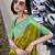 Women's neon soft silk bandhani saree with unstitched silk blouse piece