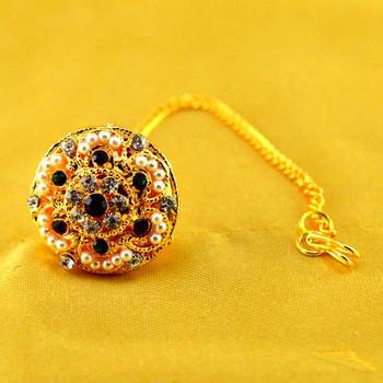 Micro Gold Platted Meenakari Borla 1