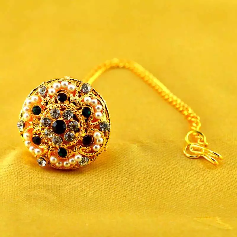 Micro Gold Platted Meenakari Borla