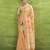 Women's orange linen silk woven saree with unstitched silk blouse piece