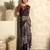 Women's black satin crepe printed saree with unstitched silk blouse piece
