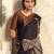 Women's black satin crepe printed saree with unstitched silk blouse piece