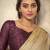 Women's chiku satin crepe printed saree with unstitched silk blouse piece