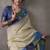 Women's mint modal cotton zari woven saree with unstitched silk blouse piece