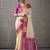 Women's cream modal cotton zari woven saree with unstitched silk blouse piece