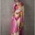 Women's cream modal cotton zari woven saree with unstitched silk blouse piece
