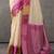 Women's cream modal cotton zari woven saree with unstitched silk blouse piece