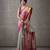 Women's grey modal cotton zari woven saree with unstitched silk blouse piece