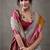 Women's grey modal cotton zari woven saree with unstitched silk blouse piece