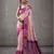 Women's pink modal cotton zari woven saree with unstitched silk blend blouse piece