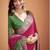 Women's magenta patola silk kalamkari saree with unstitched silk blouse piece