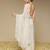 Ivory embroidered organza saree