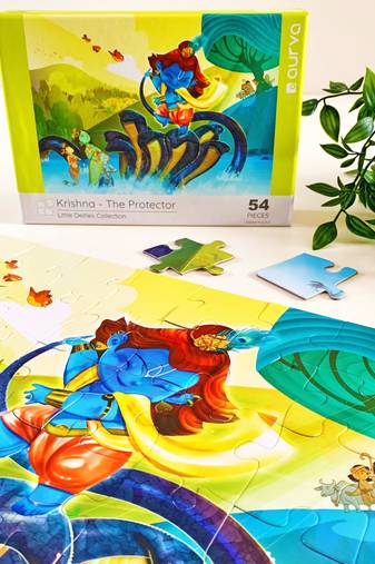 Puzzle - krishna - 54 pieces - 2d jigsaw puzzle