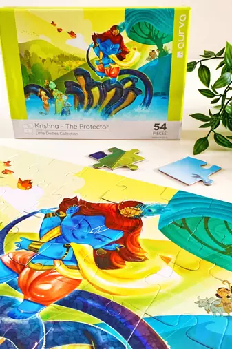 Puzzle - krishna - 54 pieces - 2d jigsaw puzzle