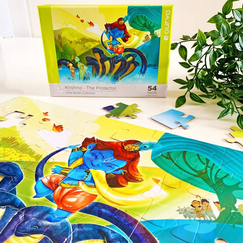 Puzzle - krishna - 54 pieces - 2d jigsaw puzzle