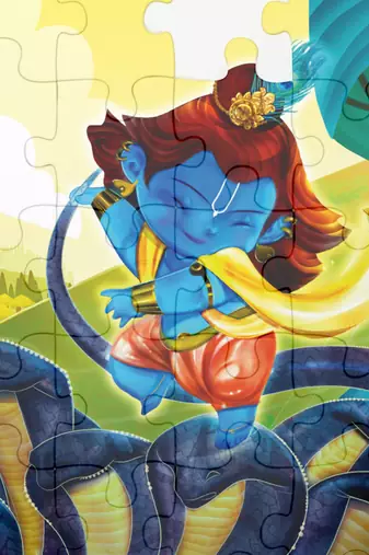 Puzzle - krishna - 54 pieces - 2d jigsaw puzzle