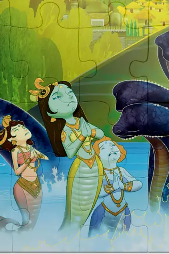 Puzzle - krishna - 54 pieces - 2d jigsaw puzzle