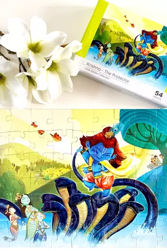 Puzzle - krishna - 54 pieces - 2d jigsaw puzzle