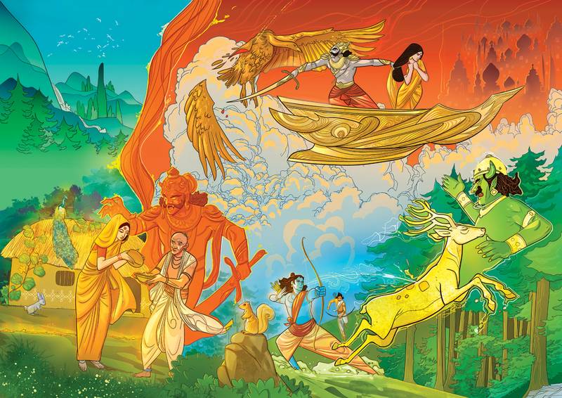 Puzzle - vanavas ramayan - 100 pieces - 2d jigsaw puzzle