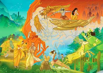 Puzzle - vanavas ramayan - 100 pieces - 2d jigsaw puzzle 3