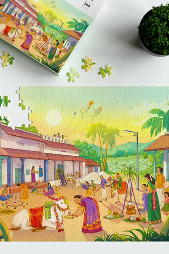 Puzzle - sankranti - 300 pieces - 2d jigsaw puzzle