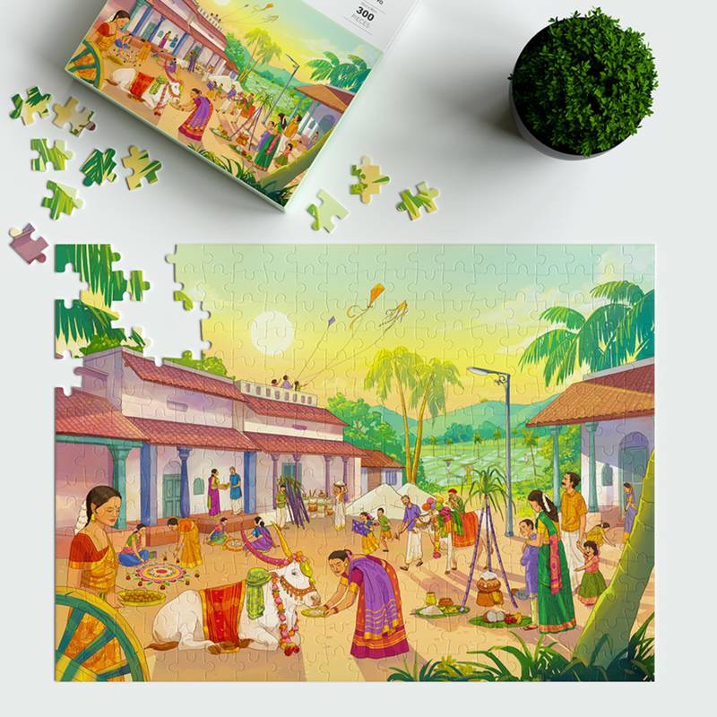 Puzzle - sankranti - 300 pieces - 2d jigsaw puzzle