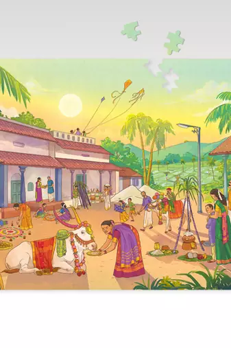Puzzle - sankranti - 300 pieces - 2d jigsaw puzzle