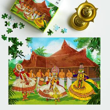 Puzzle - kathakali - 300 pieces - 2d jigsaw puzzle 1