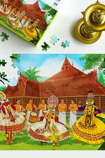 Puzzle - kathakali - 300 pieces - 2d jigsaw puzzle