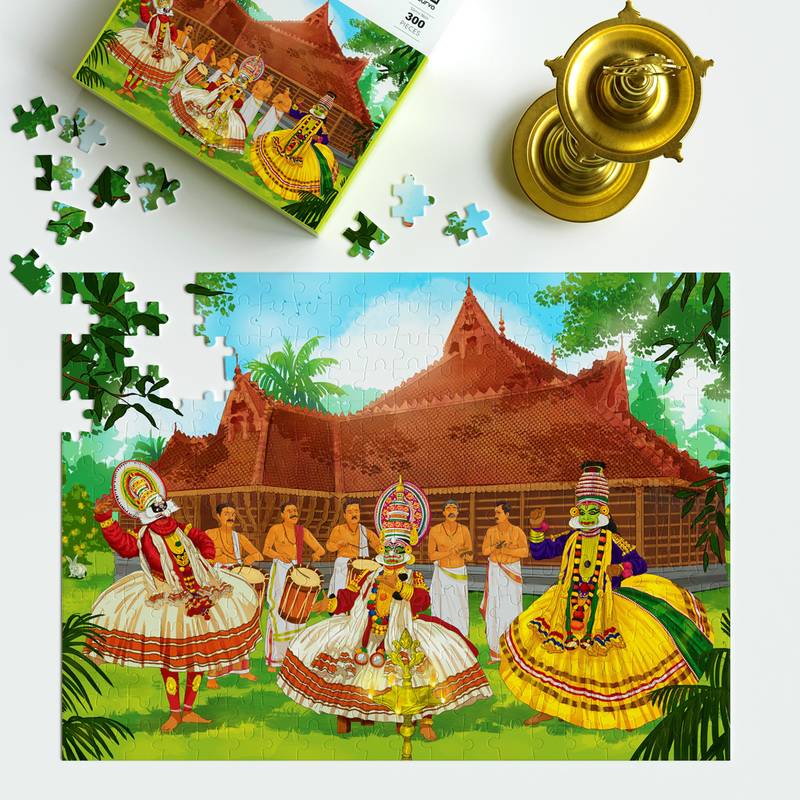 Puzzle - kathakali - 300 pieces - 2d jigsaw puzzle