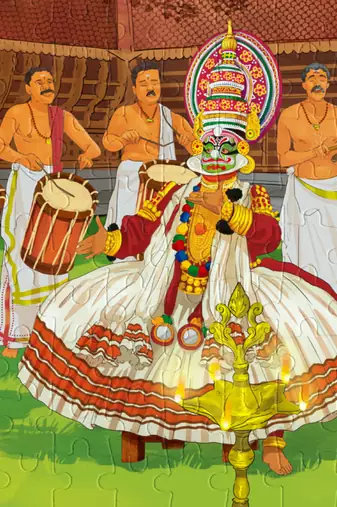 Puzzle - kathakali - 300 pieces - 2d jigsaw puzzle