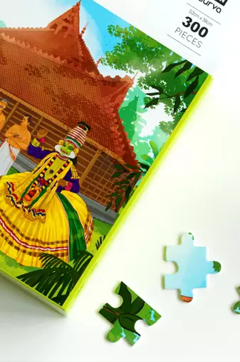 Puzzle - kathakali - 300 pieces - 2d jigsaw puzzle